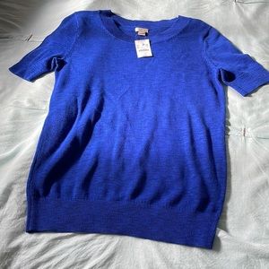 J Crew cropped sleeve sweater